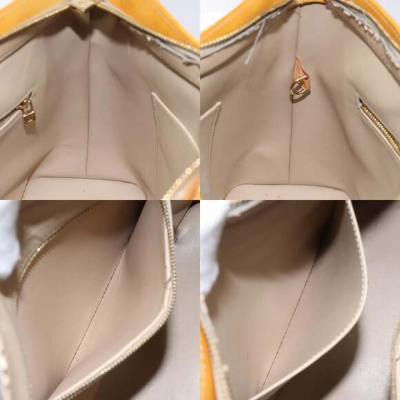 LOUIS VUITTON Monogram Vernis Houston Hand Bag Beige M91004 - Picture 12 of 13